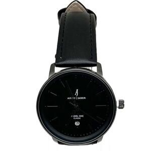 Austin Jageur Model One Quartz Movement Leather Band Watch in Black